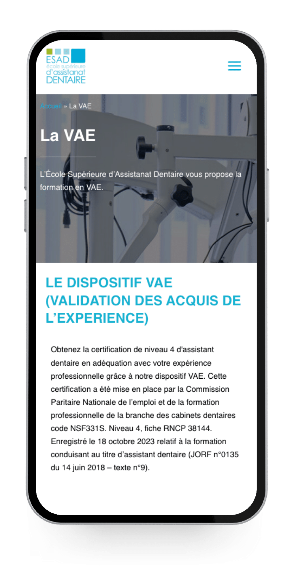 Création du site internet ESAD Dentaire - Paul Digital Création du site internet ESAD Dentaire - Paul Digital