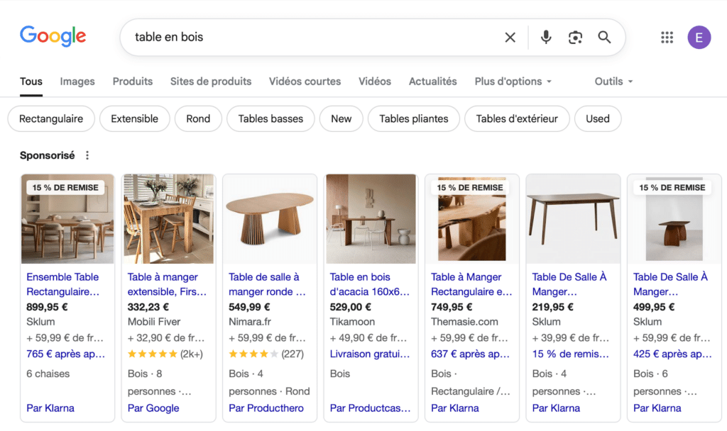 SERP intention de recherche