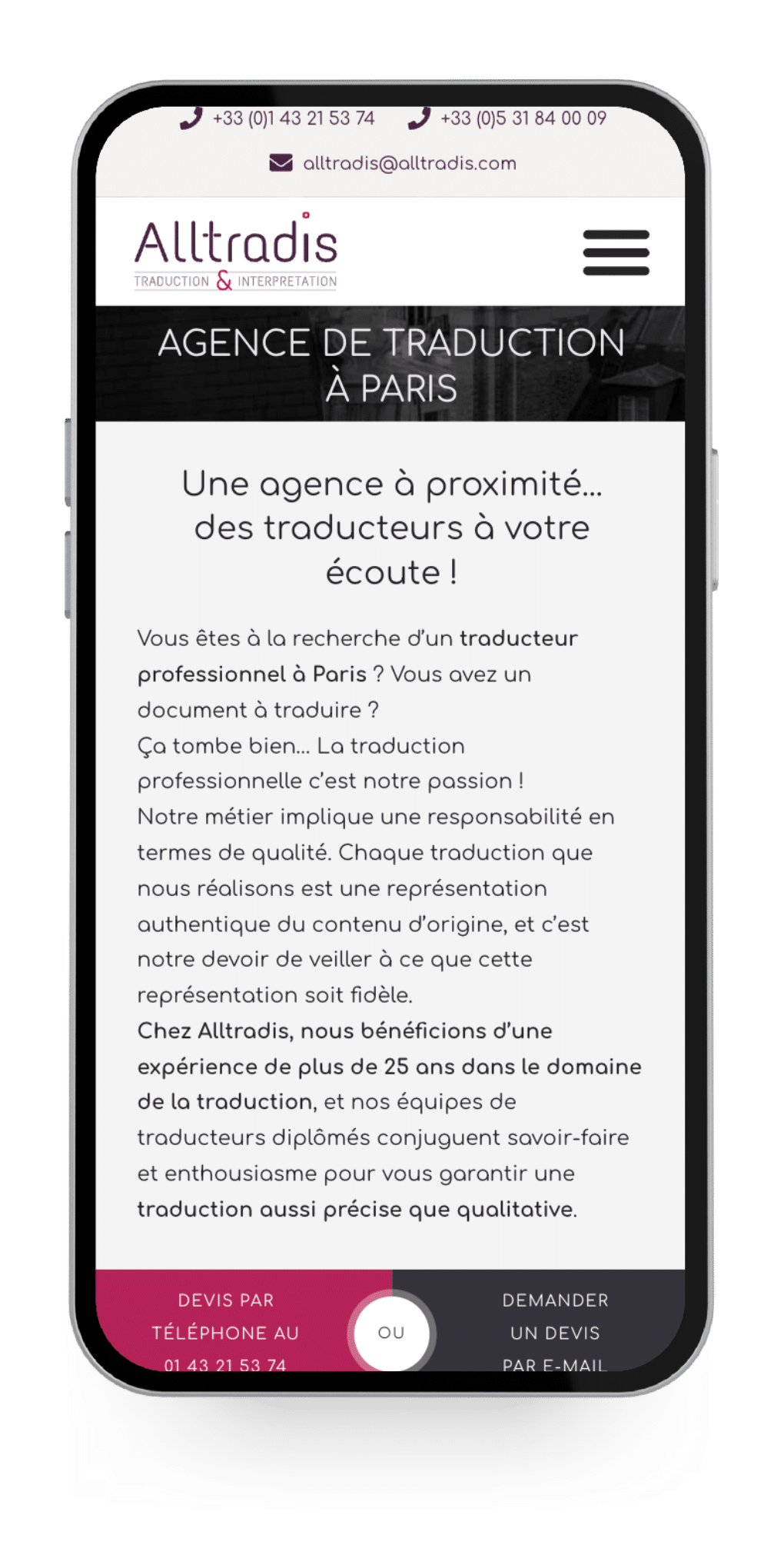 réalisation SEO Alltradis - Paul Digital