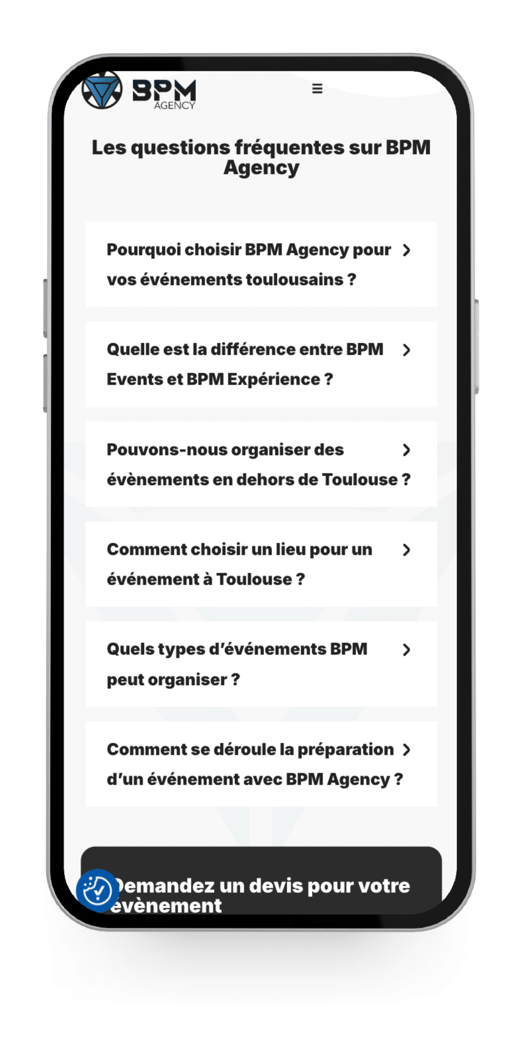 Création du site internet BPM Agency Création du site internet BPM Agency