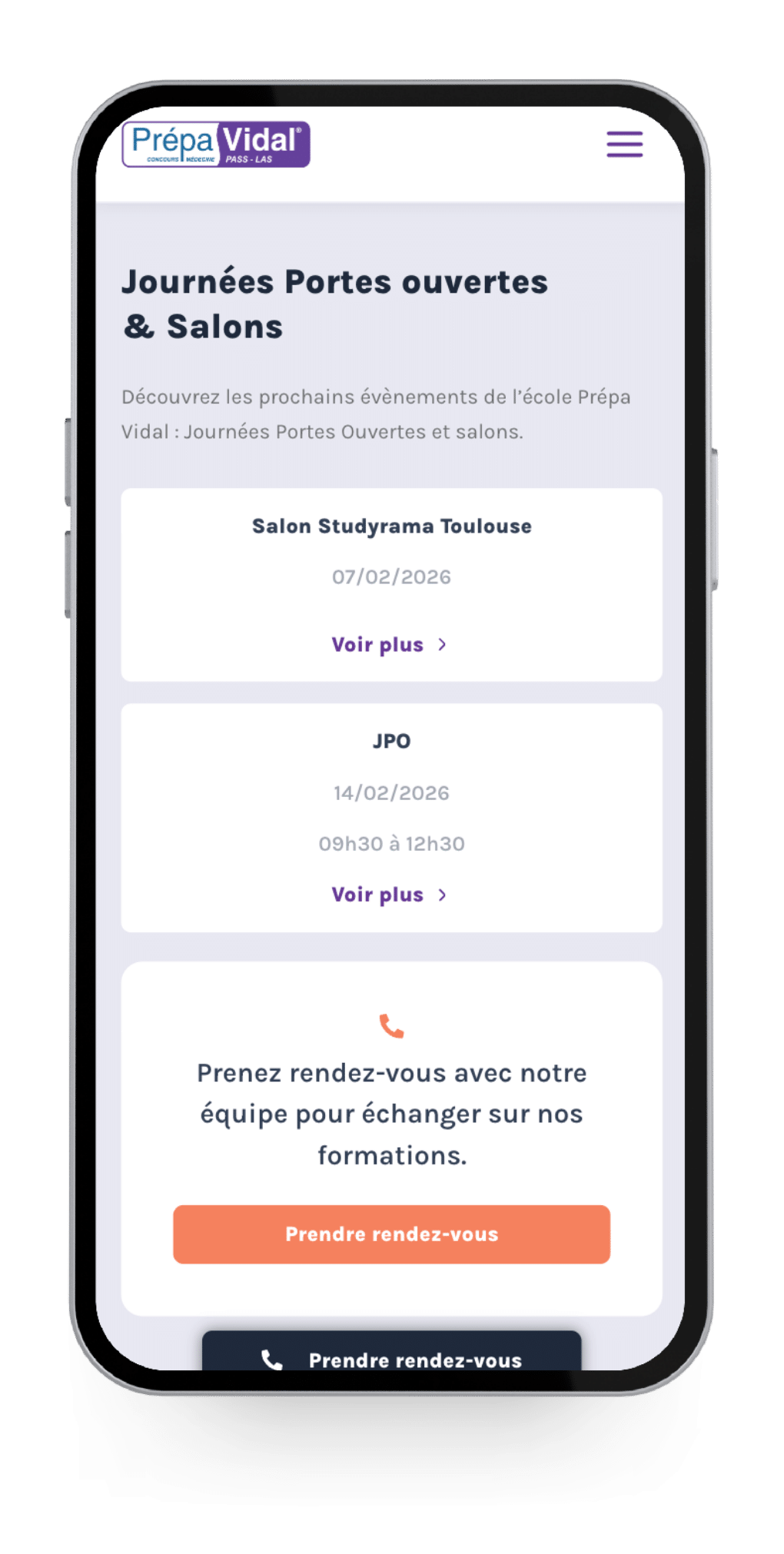 Création du site internet Prépa Vidal - Paul Digital Création du site internet Prépa Vidal - Paul Digital